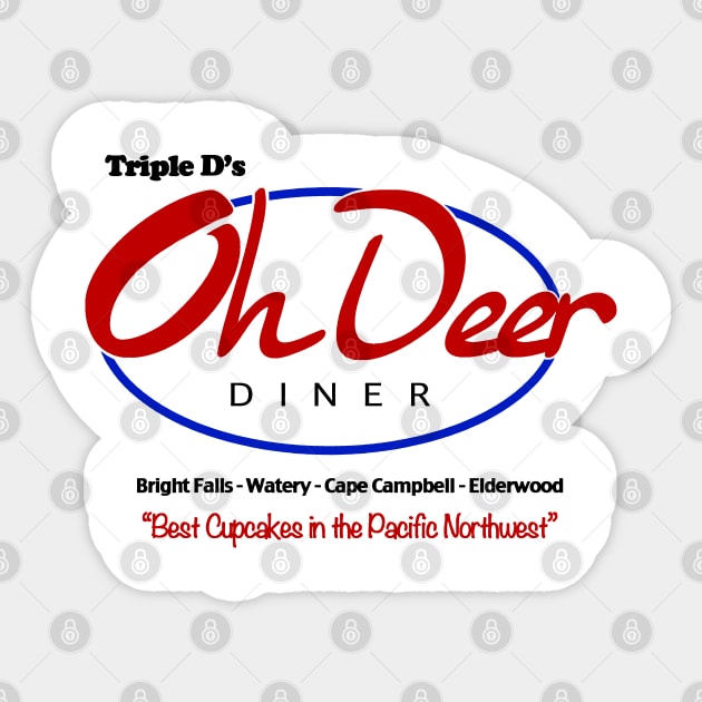 Triple D_s Oh Deer Diner Sticker by gusfaridi